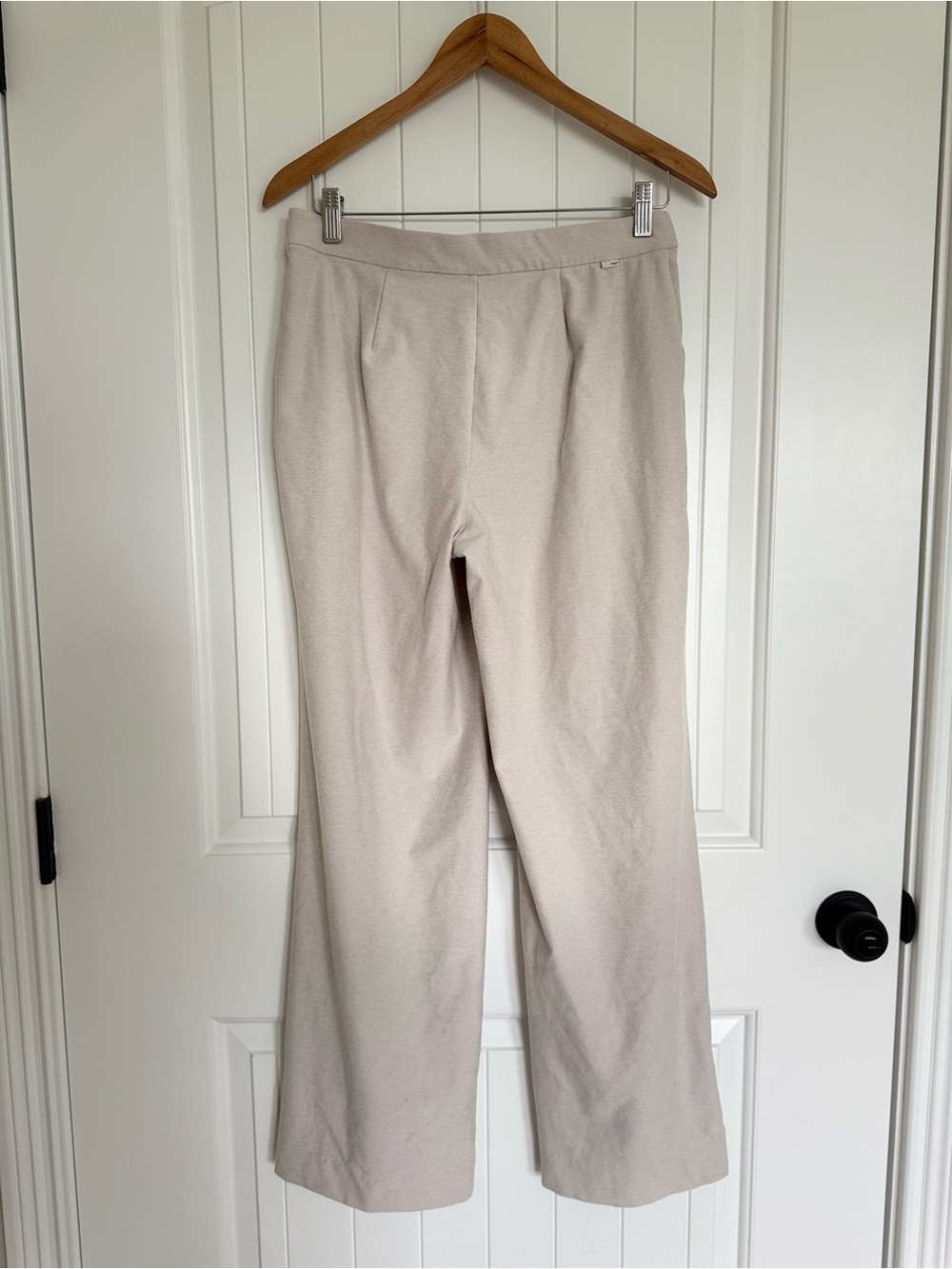 Vuori Elevation Trouser Ecru Heather Wide Leg High Rise Travel Work Pants Size M - Picture 5 of 9